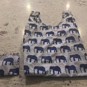 BAGGU - Baby Nylon Tote Bag Elephant Print